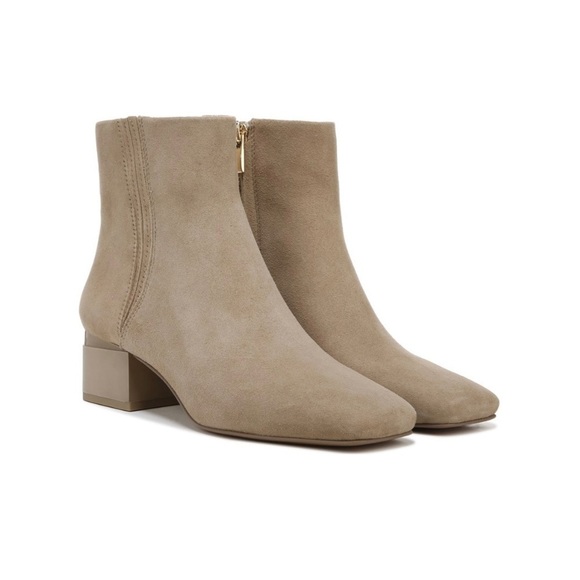 Franco Sarto Shoes - Franco Sarto Waxtona Suede Square Toe Taupe Booties Size 6M